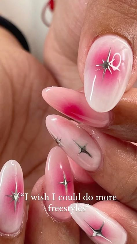 🌟 hanina 🌟 on Instagram: "aura nails ✨✨✨" Nail Ideas With Pink, Pink Design Nails, Aura Nails Pink, Fall Aura, Pink Aura Nails, Aura Nail, Aura Nails, Mens Nails, Nail Art Images