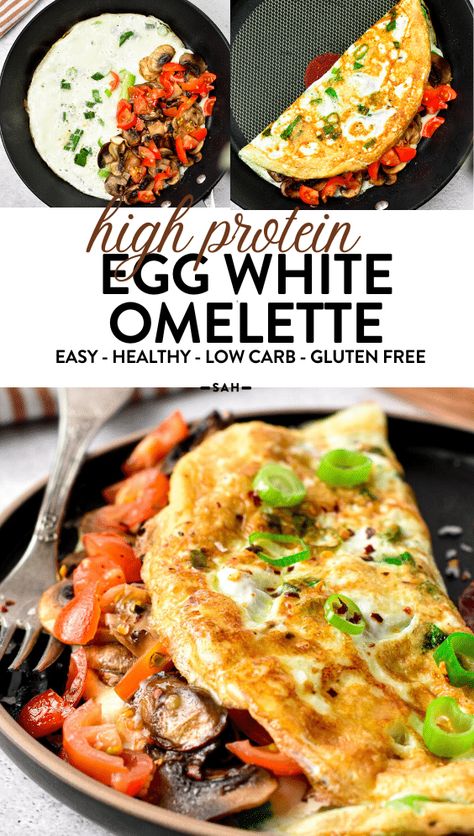 Egg White Breakfast Recipes, Egg Omelette Recipe, Egg White Breakfast, Healthy Omelette, Omlet Recipes, Omelette Recipe Easy, Egg White Omelette, Egg White Recipes, Soft Boiled Egg