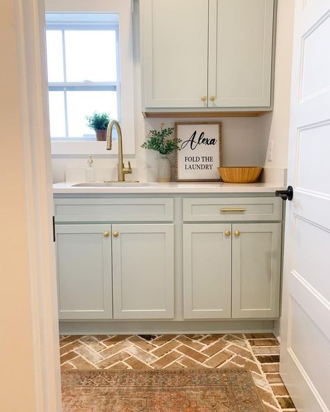 Sea Salt SW 6204 is one of our most... - Sherwin-Williams | Facebook Overmount Sink, Sea Salt Sherwin Williams, Dream Laundry Room, Sherwin Williams Colors, Undermount Sink, Kitchen Reno, Popular Colors, Sink In, Rustic Industrial