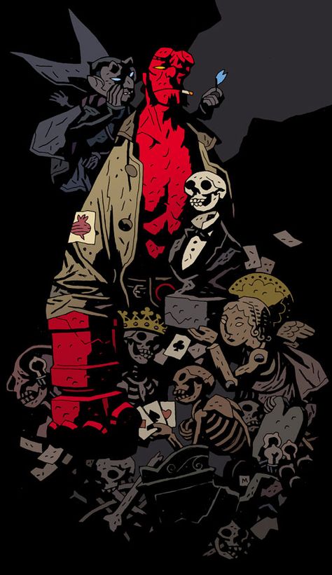 ©Mike Mignola Darkhorse Comics, Mike Mignola Art, Hell Boy, Hellboy Art, Mike Mignola, Ligne Claire, Bd Comics, Dark Horse Comics, American Comics