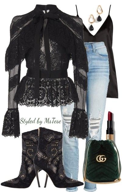 Lace And Leather Outfit Ideas, Luxury Long Sleeve Lace Top Chic, Lace Body Suit Leather Pants, Leather Pants Lace Top, Lace Bodysuit Leather Pants, Edgy Fashion Chic, Lace Dress Vintage, Classy Casual, Classy Work Outfits