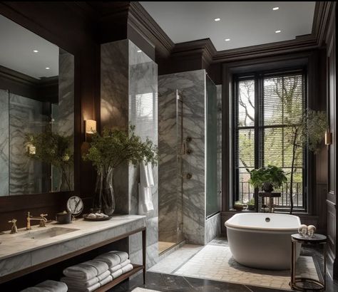 Mountain Bathroom, House In Nyc, Upper East Side Townhouse, Apartment Details, Upper East Side New York, Moody Bathroom, East Side New York, Renovation Architecture, House Bathrooms