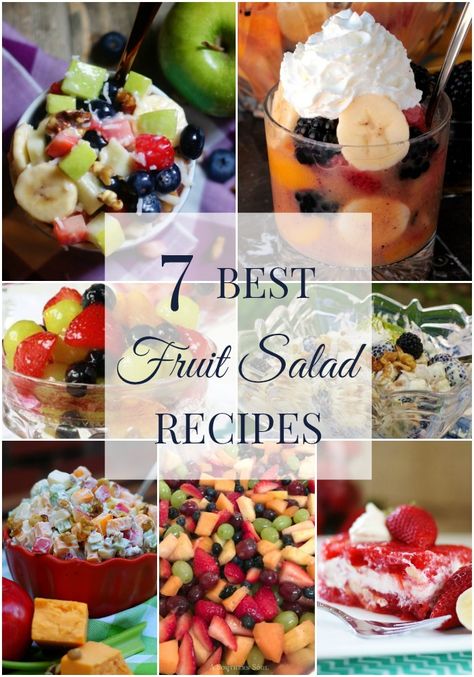 7 Best Fruit Salad Recipes For Every Table - southern discourse Spring Fruit Salad, The Best Fruit Salad, Fluff Salads, Southern Discourse, Fruit Sweets, Picnic Potluck, Southern Cooking Recipes, Best Fruit Salad, Berry Recipes