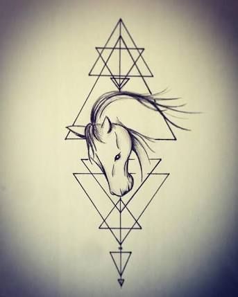 [www.blog.chevaletmoi.com] Géométrie et cheval sur un tatouage Small Horse Tattoo, Geometric Shape Tattoo, Small Geometric Tattoo, Geometric Horse, Horse Tattoos, Horse Tattoo Design, Interesting Tattoos, Tattoo Zeichnungen, Geometry Tattoo