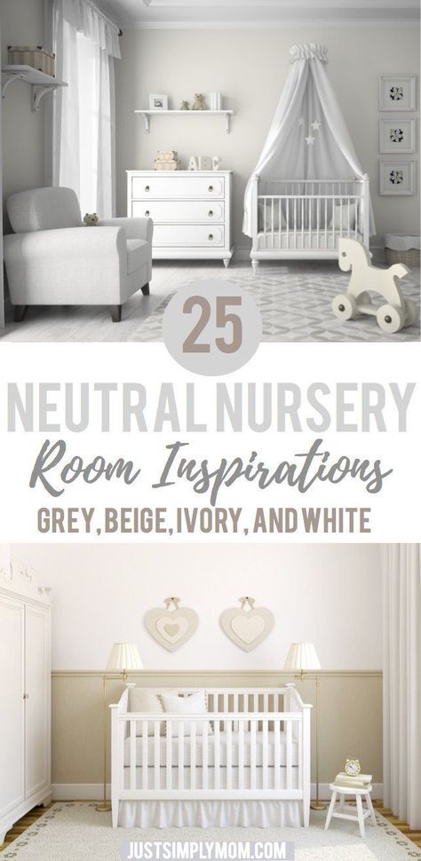 Here are some soft and simple ideas to get you started on your neutral nursery. Inspiration for gender neutral nurseries with white, grey, beige, taupe, or ivory colors. Neutral Nursery Rooms, Ikea Nursery, Simple Nursery, White Crib, Fun Nursery, Baby Nursery Neutral, Dream Nursery, White Nursery, Cunas Para Bebes