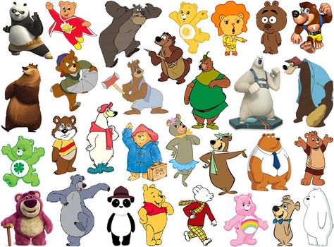 Find the Cartoon Bears Quiz Bear Cartoon Images, Photo Ours, Teddy Ruxpin, Animal Quiz, Bear Character, Yogi Bear, Character Types, Morning Cartoon, Bear Pictures