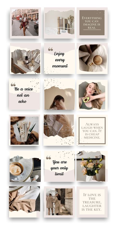 Wedding Officiant Business, Template Pastel, Instagram Puzzle Template, Minimalist Instagram, Puzzle Template, Instagram Planner, Instagram Promotion, Instagram Collage, Instagram Presets