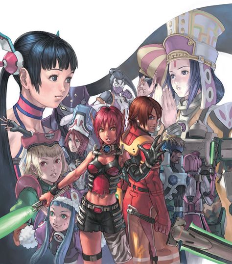 Phantasy Star Online #dreamcast Cast of characters Phantasy Star Online 2, Phantasy Star Online, Phantasy Star, Star Poster, Trippy Cartoon, Fantasy Star, Space Opera, Tv Shows Online, New Poster