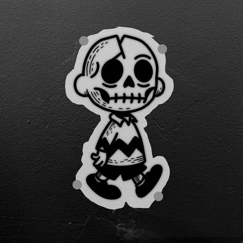 Small Sticker Tattoo Ideas, Horror Tattoo Outline, Spooky Graffiti, Creepy Tattoos Gothic, Blackwork Tattoo Design, Traditional Mermaid Tattoos, Scary Cartoon, Dark Disney Tattoo, Zombie Tattoo