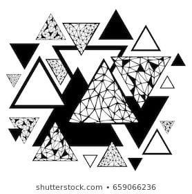 Triangle Geometry Pattern, Elements Triangles, Christmas Textures, Triangular Architecture, Formal Elements Of Art, Triangle Geometric Pattern, Canva Course, Geometric Patterns Drawing, Collage Idea