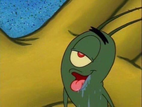 Spongebob Plankton, Cartoon Paintings, Spongebob Funny Pictures, Sticker Random, Spongebob Meme, Spongebob Pics, Current Mood Meme, Spongebob Funny, Nickelodeon Cartoons