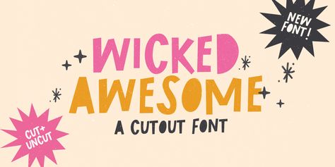 Wicked Awesome Font | Webfont & Desktop | MyFonts Numbers Tattoo, 10 Tattoo, Cutout Style, Trendy Fonts, Kid Fonts, Publicidad Creativa, Christmas Fonts, Graphic Design Fonts, Stylish Fonts