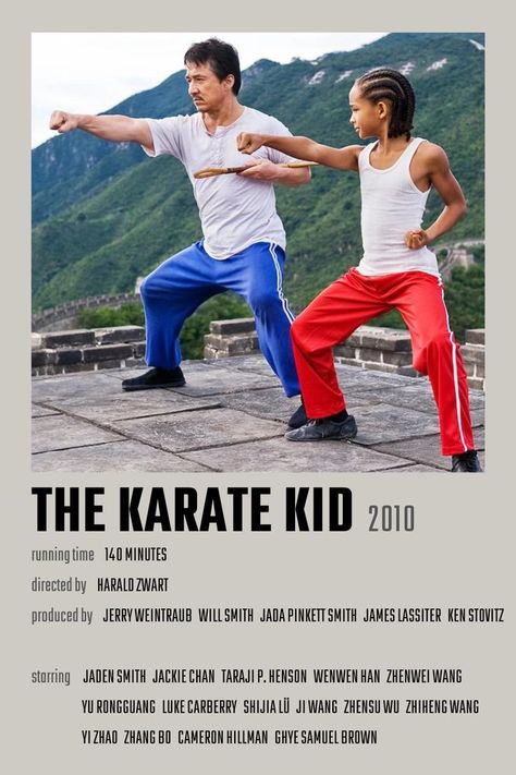 The Karate Kid Movie Poster The Karate Kid Poster, Karate Kid Movie Poster, Karate Kid Poster, Kids Movie Poster, Karate Kid 2010, Netflix Aesthetic, Polaroid Movie Poster, Karate Kid Movie, The Karate Kid