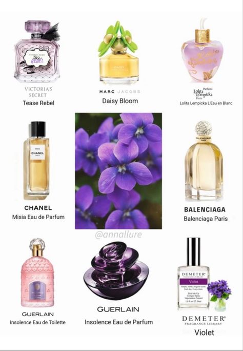 Violet Perfume, Popular Perfume, Demeter Fragrance, Fragrance Library, Popular Perfumes, Fragrances Perfume Woman, Perfume Floral, Vanilla Perfume, Perfume Collection Fragrance