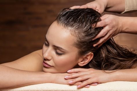 Oil Massage For Hair, Coconut Oil Massage, Clear Scalp, Beautiful Salon, Scalp Hair Growth, Woman Relaxing, Increase Blood Flow, Best Hair Oil, Stimulate Hair Follicles