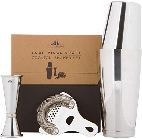 Boston Shaker Set: Professional two-piece Stainless Steel Cocktail Shaker set with Hawthorne Strainer and Japanese Jigger Hawthorne Strainer, Bartender Set, Boston Shaker, Types Of Cocktails, Cocktail Shaker Set, Bar Kit, Cocktail Shakers, Bar Gifts, Cocktail Making