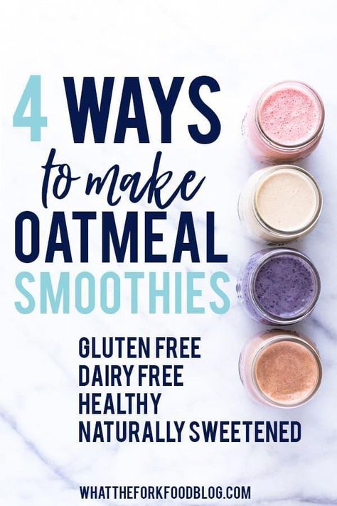 Smoothie Recipes Oatmeal, Oatmeal Smoothies Healthy, Make Oatmeal, Oatmeal Smoothie, Desayuno Keto, Oatmeal Smoothie Recipes, Oat Smoothie, Breakfast Smoothie Recipes, Healthy Breakfast Recipes Easy