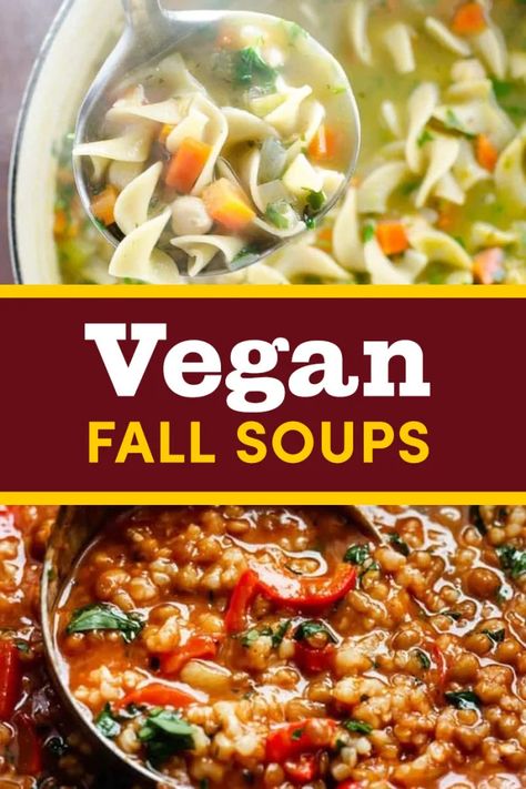 16 Fall Soups Without Meat Or Dairy Quinoa Vegetable Soup, Bake Snacks, African Peanut Soup, Vegan Stuffed Peppers, Roasted Garlic Cauliflower, Fall Soup, No Meat, Fall Soup Recipes, No Dairy