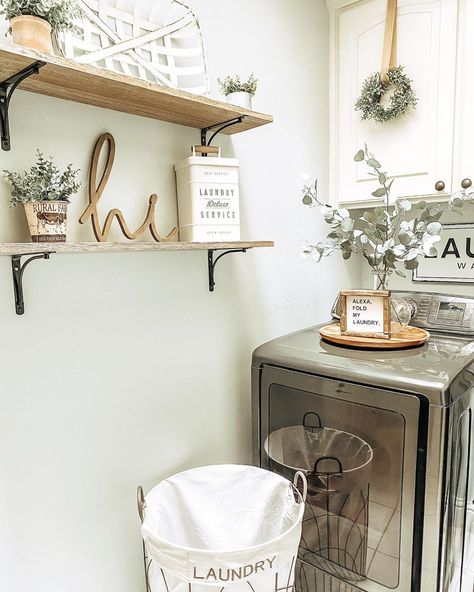 Laundry Space Ideas, Small Laundry Area, Tiny Laundry, Laundry Room Ideas Small Space, Tiny Laundry Rooms, Affordable Bedroom, Farmhouse Designs, Laundry Space, Laundry Room Ideas