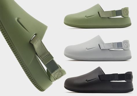 Best Slippers For Men, Nike Calm Slides Outfit, Nike Calm Slides, Nike Calm Mule, Nike Mules, Clinical Outfits, Slides Aesthetic, Nike Sandal, Nike Crocs