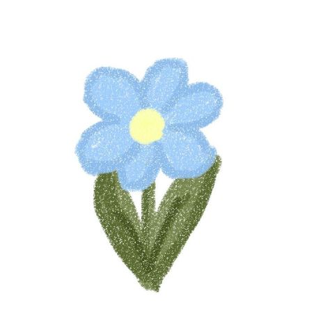 Flowers Ig Drawing, Flowers Digital Drawing, Blue Flower Cartoon, Blue Flower Icon, Flower Icon Png, Blue Flower Drawing, Pastel Flowers Drawing, Blue Flower Png, Cute Flower Drawing