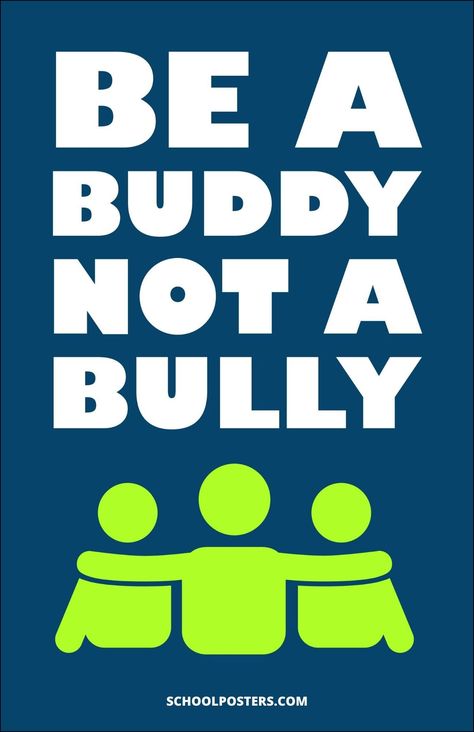 Promote anti-bullying awareness with this Be A Buddy Not A Bully Poster. An affordable and engaging way to get your message across. This poster is perfect for any educator or teacher. It will look great in any office, classroom, or hallway. Printed on high quality, heavy cardstock with a UV coating. Anti Bully Posters Ideas Drawing, Poster Bully Simpel, Bulling Poster, Anti Bully Posters Ideas, Poster Bully, Bully Poster, Cute French Words, Slogan Design Ideas, Social Awareness Posters