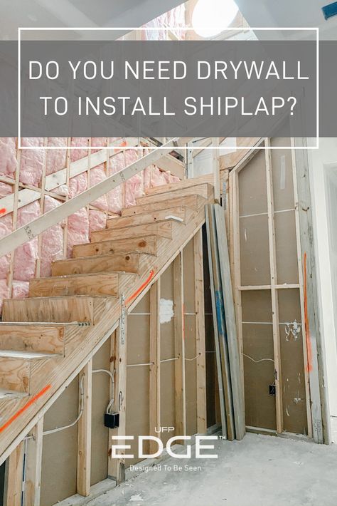 Wood Instead Of Drywall, Drywall Alternatives For Walls Cheap, Exposed Stud Wall Ideas, No Sheetrock Walls, Basement Shiplap Walls, Wall Options Other Than Drywall, Cheap Alternatives To Drywall, Shiplap Alternative, Sheetrock Alternative