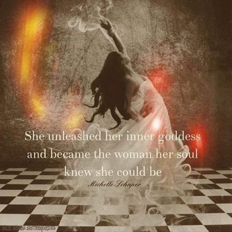 An Awakened Woman, She Is A Goddess Quotes, Awakened Woman Quotes, Goddess Words, Inner Goddess Quotes, Sacred Feminine Art Wild Women, Goddess Quotes Woman, Goddess Definition, Wild Woman Art