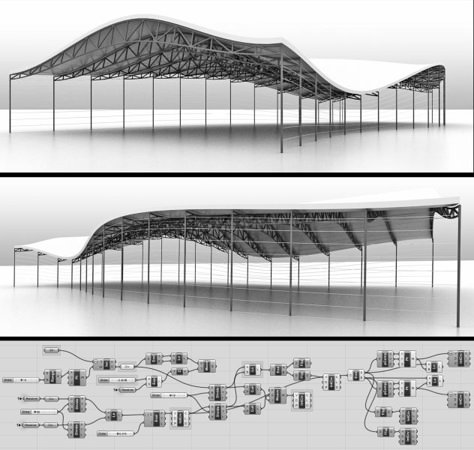 Truss Structure Space Truss Structure Architecture, Truss Structure Architecture, Space Truss Structure, Space Truss, Truss Structure, Canopy Architecture, Fibreglass Roof, Backyard Canopy, Genius Loci