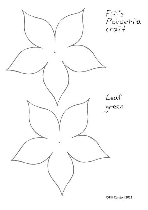 pointsettia felt pattern pin | Merry Christmas and all the very best for the coming year, Fifi Poinsettia Template, Paper Poinsettias, Felt Flower Template, Sewn Christmas Ornaments, Felt Flowers Patterns, Flower Petal Template, Flower Templates Printable, Paper Flower Patterns, Felt Flowers Diy