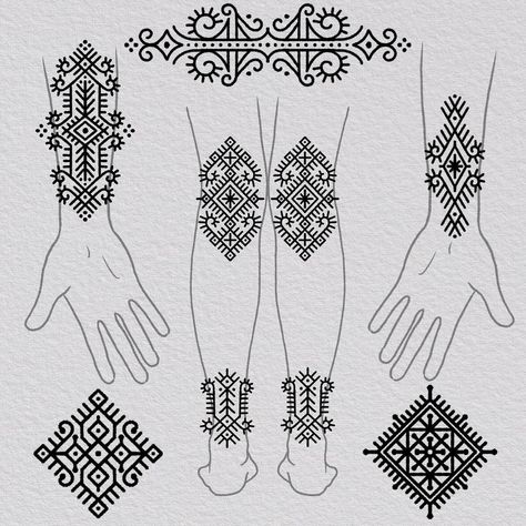 Mitopir on Instagram: “I have time this week to tattoo you💅🏻 #tattoo #tattoos #traditional #traditionaltattoos #ljubljanatattoo #ljubljana #oldschooltattoo…” Slovakian Tattoos, Ukrainian Embroidery Tattoo, Russian Tattoo Traditional, Traditional Polish Tattoo, Baltic Symbols Lithuania Tattoo, Hungarian Tattoo, Grandfather Tattoo, Ornamental Tattoos, Berber Tattoo