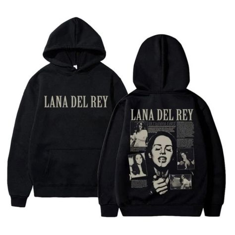 Lana Del Rey Looks, Lana Del Rey Hoodie, Lana Del Rey Merch, Sweatshirt Print, Winter Top, Loose Hoodie, Top Clothing, Oversized Pullover, Winter Tops