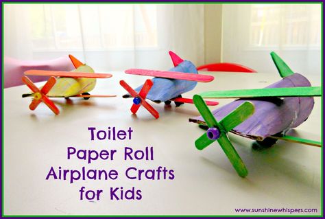 What sound does an airplane make? Whooosh!!! Our daughter loves airplanes and she really loved helping me makes these toilet paper roll airplane crafts for kids Toilet Paper Roll Airplane, Airplane Crafts For Kids, Airplane Craft, Kids Toilet, Airplane Crafts, Transportation Crafts, Kraf Kertas, Toilet Paper Crafts, Toilet Paper Roll Crafts