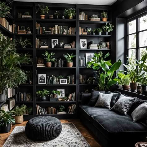 17+ Reading Corner Ideas For Adults: Cozy Ideas To Create Your Dream Space 16 Reading Corner For Adults, Adult Reading Nook, Jungle Library, Reading Room Ideas Cozy, Reading Corner Ideas For Adults, Cozy Library Room, Reading Nook Ideas For Adults, Library Book Nook, Library Goals