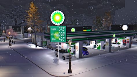 Sims 4 Cc Realistic Lots, Kiko Vanity, Bp Gas Station, Realistic Sims, Bloxburg Food, Sims4 Accessories, San Sequoia, Sims Collection, Food Decals