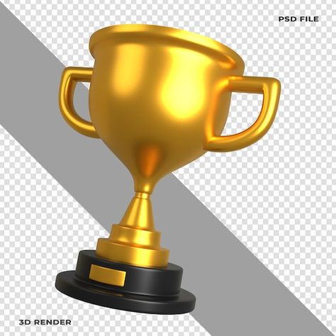 PSD golden trophy 3d illustration render... | Premium Psd #Freepik #psd #champion #championship-cup #gold-cup #golden-cup 3d Trophy, Car Cake Tutorial, Timeline Infographic, Car Cake, Gold Cup, 3d Icons, Art Love, Cake Tutorial, 3d Illustration