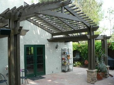 For the Home on Pinterest | Pergolas, Easels and Beams Mediterranean Patio, Small Pergola, Cheap Pergola, Building A Pergola, Pergola Lighting, Metal Pergola, Pergola Design, Pergola Attached To House, Pergola Canopy