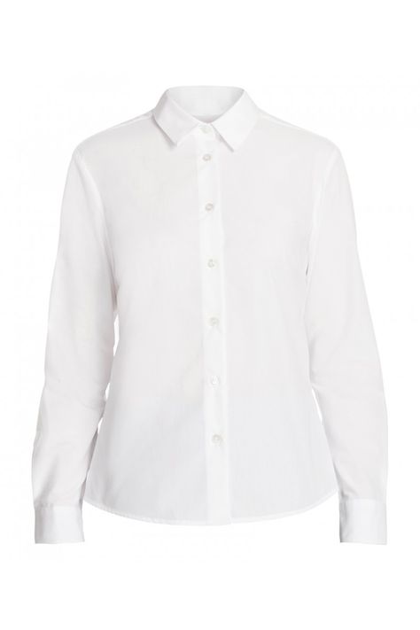 Long Sleeve Shirt - Corporate Polo For Women, Corporate Wear, Straight Back, White Long Sleeve Shirt, Contrast Collar, School Uniforms, Free Embroidery, Work Shirts, Work Clothes