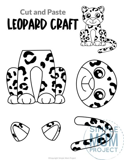 Leopard Activities For Preschool, Safari Themed Activities For Kids, Cheetah Crafts, Leopard Craft, Homeschooling Lessons, Jungle Animal Crafts, Simple Mom Project, Zebra Craft, Safari Crafts