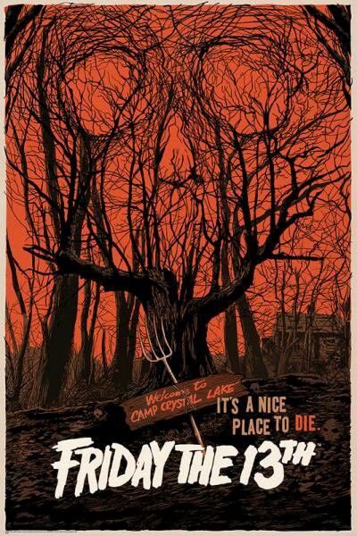 Friday the 13th - Sean S. Cunningham, 1980 Friday The 13th Poster, Mondo Posters, Movie Character Posters, Horror Poster, Best Movie Posters, Horror Posters, Film Horror, Movie Posters Design, Horror Movie Art