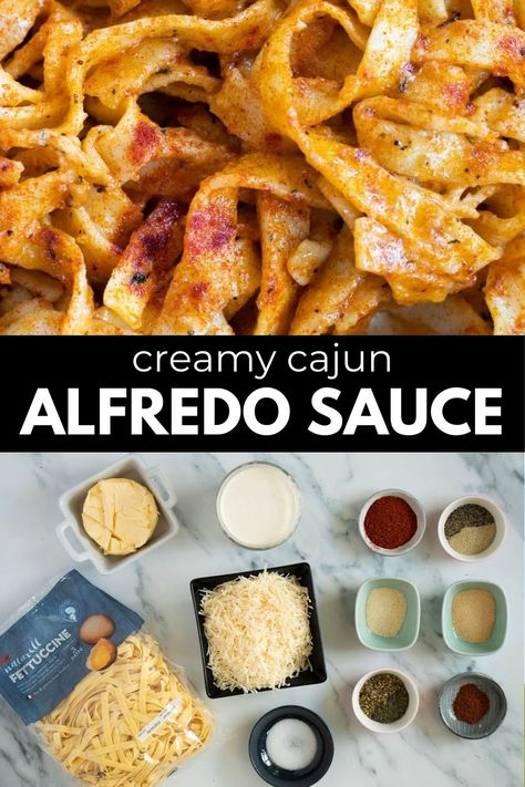 Indulge in the ultimate comfort food with this creamy and flavorful Cajun Alfredo Pasta! This easy-to-make dish combines the richness of Alfredo sauce with the bold flavors of Cajun seasoning for a deliciously satisfying meal. Perfect for a cozy night in or serving guests, this Cajun Alfredo Pasta is sure to impress. Treat yourself to a taste of Louisiana with this twist on a classic favorite - your taste buds will thank you! Creamy Cajun Alfredo Sauce Recipe, Cajun Alfredo Sauce Recipe, Spicy Alfredo Sauce, Cajun Alfredo Pasta, Cajun Alfredo Sauce, Basic Pasta Sauce, Creamy Mushroom Pasta Sauce, Jar Alfredo Sauce, Vegetarian Pasta Recipes Easy