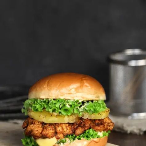 Buttermilk Chicken Burger - Kitchen (Mis)Adventures Buttermilk Chicken Burger, Buttermilk Crispy Chicken, Burger Kitchen, Crispy Chicken Burgers, Mayo Sauce, Colby Cheese, Buttermilk Chicken, Chicken Burger, Chicken Patties