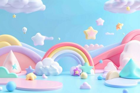 Angle cartoon confectionery tranquility. | premium image by rawpixel.com / beam Theme Park Wallpaper, Background Park, Shower Background, Melody Wallpaper, Baby Shower Background, 3d Scene, My Melody Wallpaper, Candy Sweet, Fantasy Background