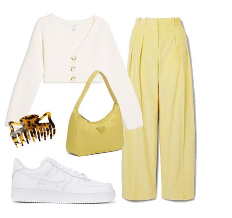 pastel yellow Outfit | ShopLook #shoplook #fashion #set #outfit #spring #summer #style #inspo #egirl #vsco #trend #polyvore #getthelook #streetstyle Yellow Outfits, Outfit Yellow, Yellow Clothes, Pastel Outfit, Yellow Outfit, Elegante Casual, Pastel Yellow, Kpop Fashion Outfits, Teenage Fashion Outfits