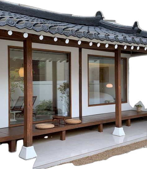 Asian House Aesthetic, Korean House Aesthetic, Hanok Interior, Japanese Exterior, Hanok House, Korean Traditional House, Traditional Korean House, Korean Architecture, Japanese House Design