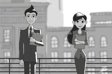 violet parr and wilbur robinson as the paper man characters Wilbur Robinson, Overprotective Mom, Meet The Robinsons, The Robinsons, Violet Parr, Meet The Robinson, Disney Ships, Disney Crossovers, Cartoon Crossovers