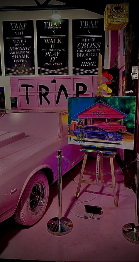 Trap Museum in Atlanta #pink #atlanta #aesthetic #trap Trap Museum, Atlanta Aesthetic, Trap Aesthetic, Atlanta Museums, Pink Car, Aaliyah, Travel Poster, Travel Posters, Pink Girl