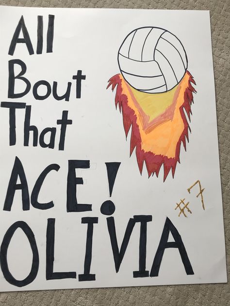 Volleyball Game Signs Student Section, Student Section Posters Volleyball, Volleyball Poster Board Ideas, Volleyball Sign Ideas, Volleyball Posters For Games Ideas, Volleyball Spirit Posters, Senior Volleyball Poster Ideas, Poster Ideas For Sports, Posters For Volleyball