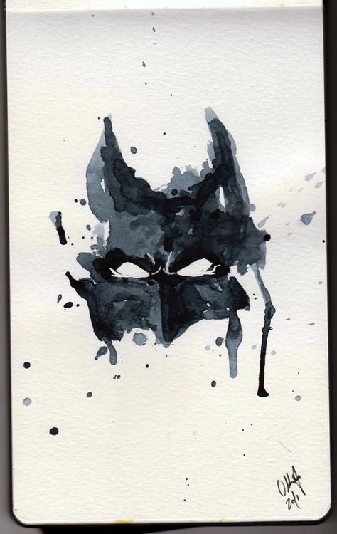 Batman! Superhero Painting, Batman Mask, Batman Tattoo, Batman Poster, Im Batman, Joker Quotes, Art Simple, Batman Art, Watercolor Splash