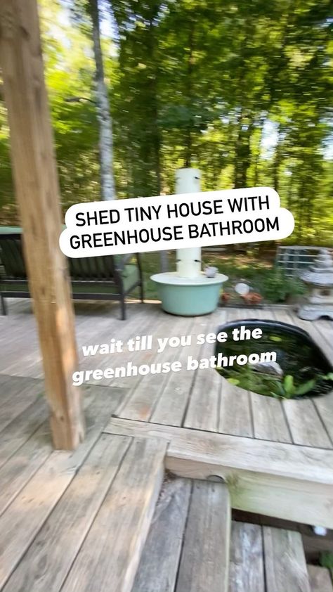 Greenhouse Bathroom, Shed Conversion, Tiny House Shower Ideas, Tiny House Shower, Tuff Shed, Shed Tiny House, Tiny House Community, Diy Remodel, Kitchen Space